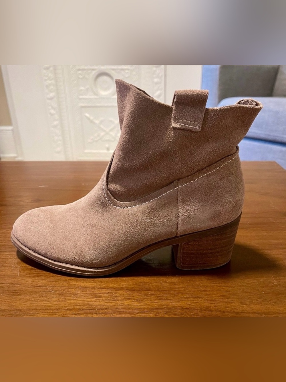 Carlos by Carlos Santana Leighton Tan Suede Ankle Booties